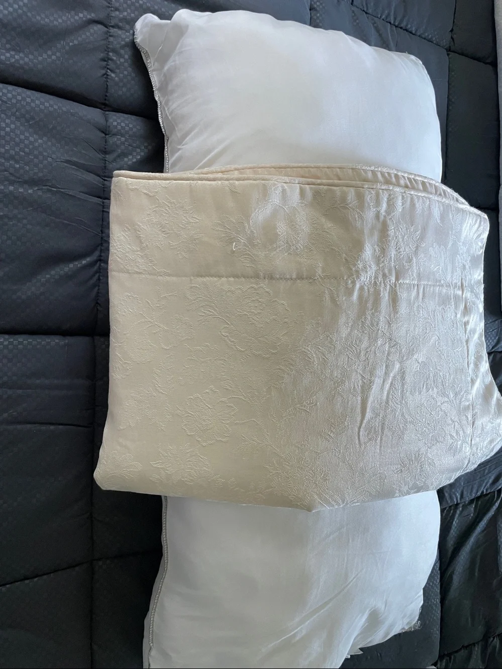Luxury White Body Pillow with designer Soft Cover. Ivory.IKEA. Never used.